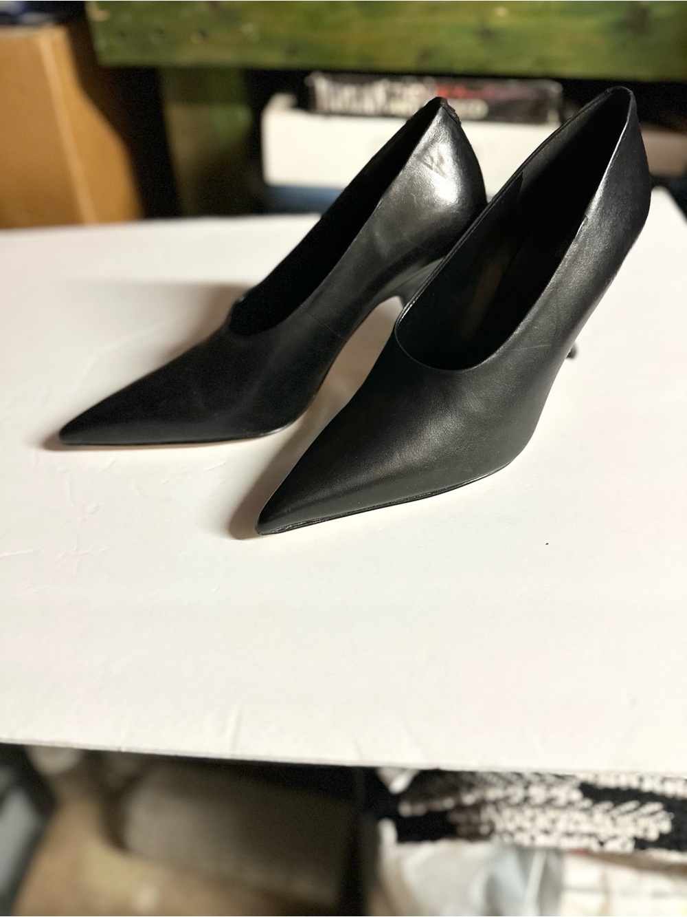 Michael Kors Black Pointed-Toe Kitten Heel Pumps - Picture 2 of 2